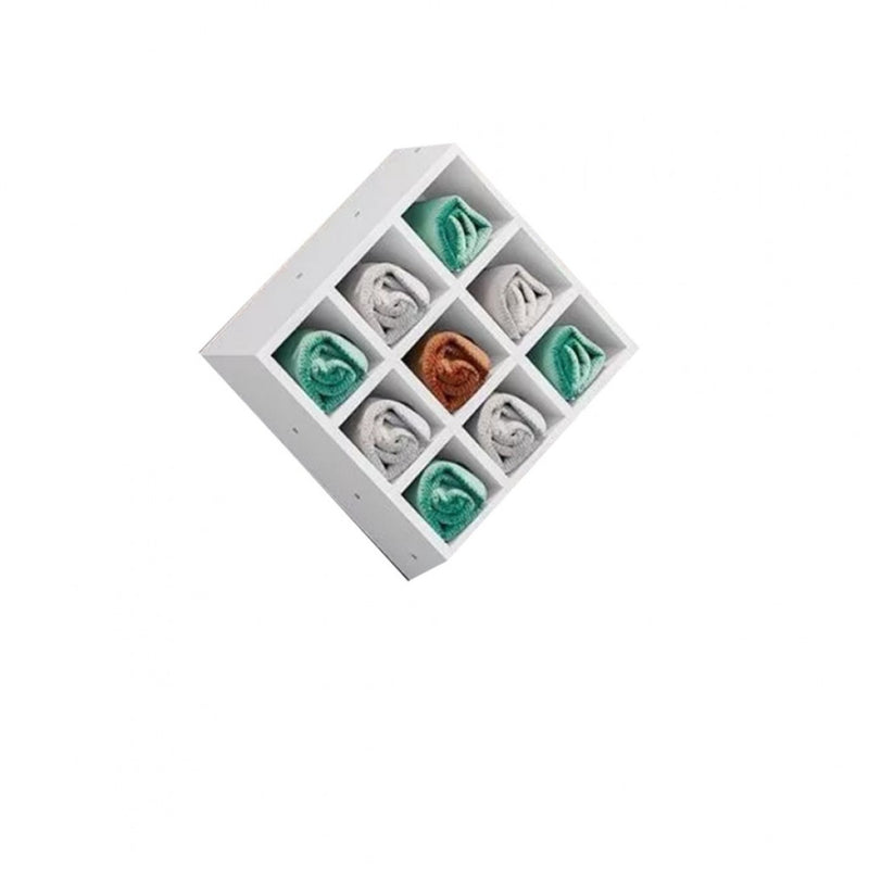 Porta Toalhas 9 Lugares  Guarda Tolhas Em Mdf Branco