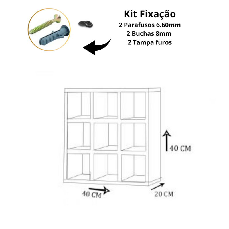 Porta Toalhas 9 Lugares  Guarda Tolhas Em Mdf Branco