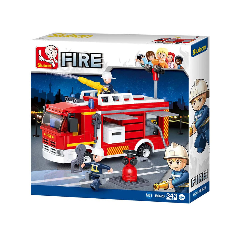 Blocos Caminhão de Bombeiro com Hidrante 343 PCS - BR1199 - Multikids