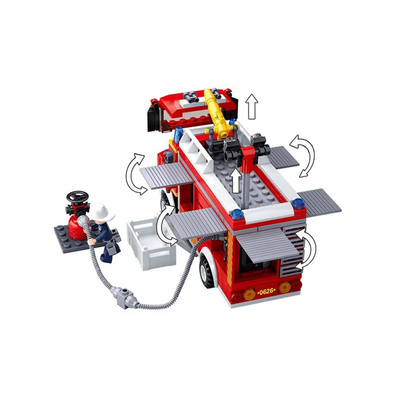 Blocos Caminhão de Bombeiro com Hidrante 343 PCS - BR1199 - Multikids
