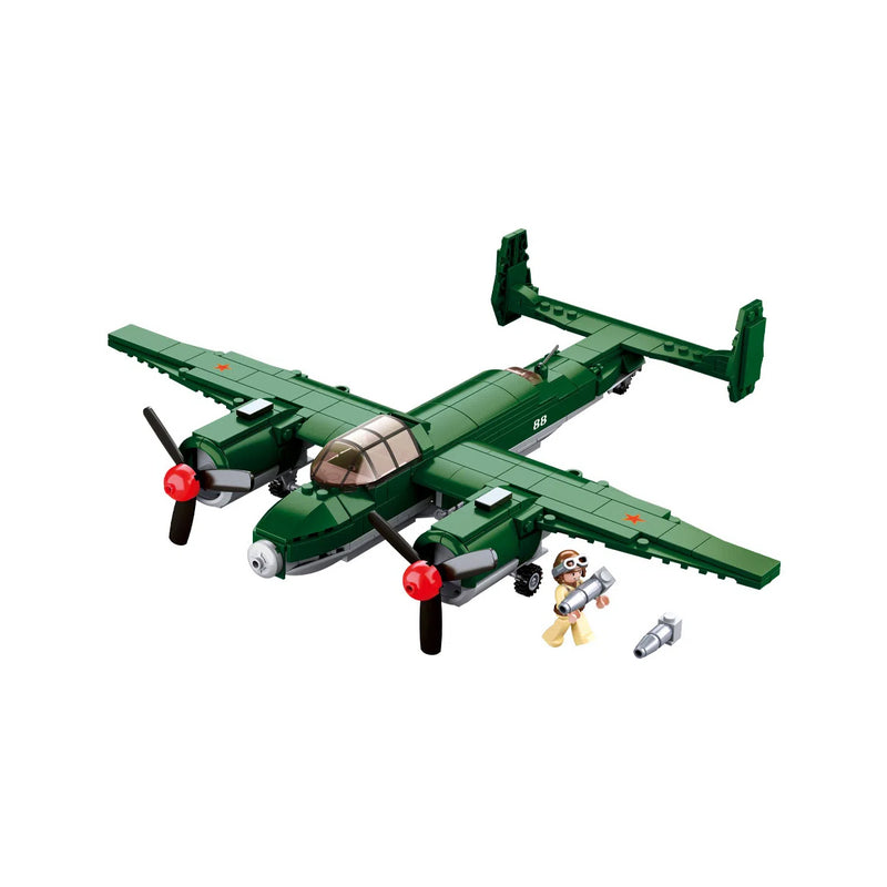 Blocos de Montar Cubic WWII Avião Bombardeio 311 Peças Multikids - BR1483