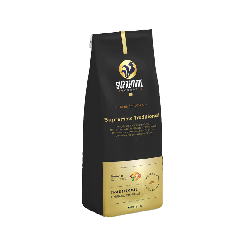 Café Supremme Tradicional 100% Arábica em Grãos 250gr