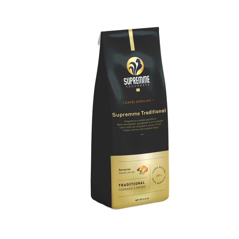 Café Supremme Tradicional 100% Arábica Torrado e Moído 250gr