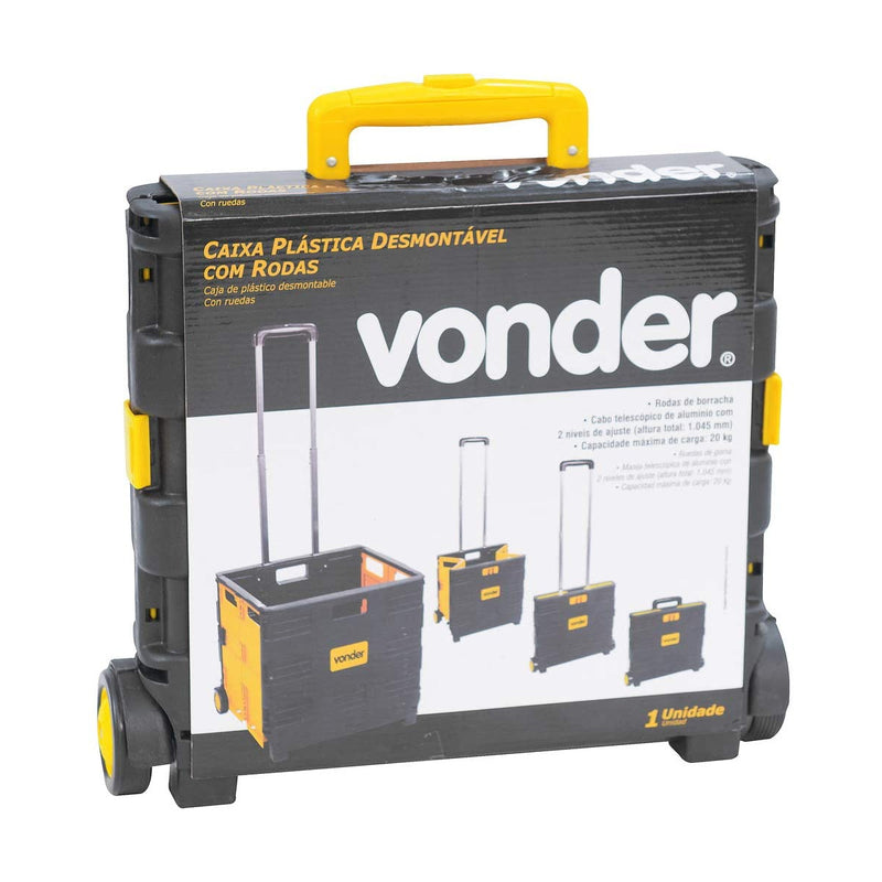 Caixa Plastica Desmontavel C/ Roda Vonder