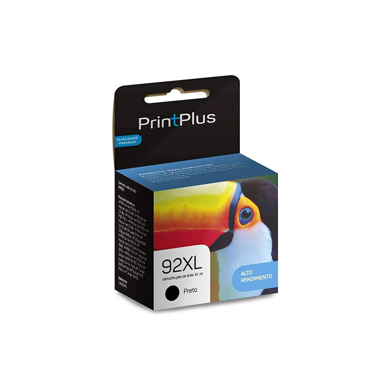 Cartucho De Tinta Renew Compatível 92 Preto C9362W - Print Plus - PP092