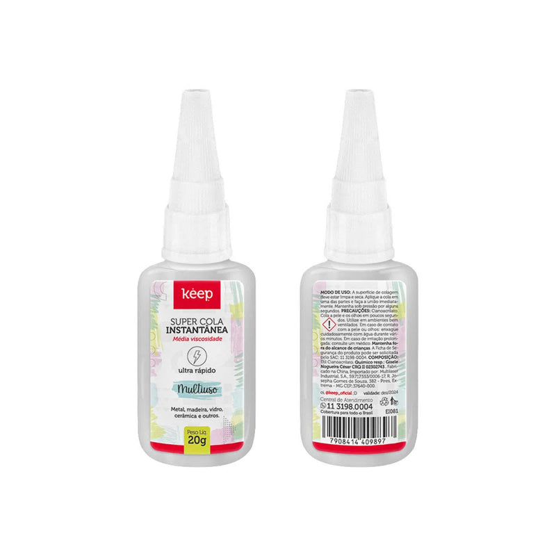 Cola Instantânea Multiuso Media Viscosidade 20g Keep - EI081