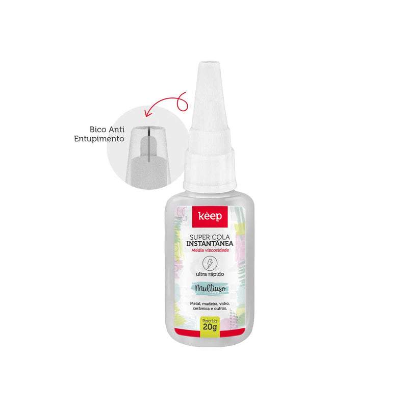 Cola Instantânea Multiuso Media Viscosidade 20g Keep - EI081