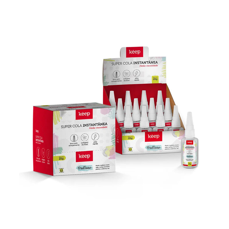 Cola Instantânea Multiuso Media Viscosidade 20g Keep - EI081