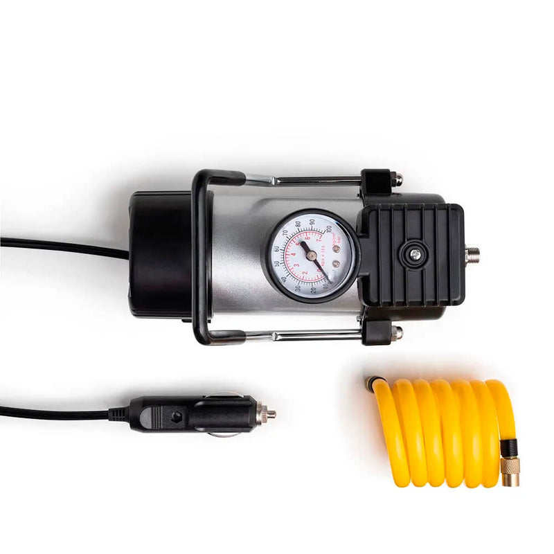 Compressor de Ar Automotivo 12V Vazão 20L/min Pressão de 100Psi com 3 Bicos Preto Multilaser - AU616