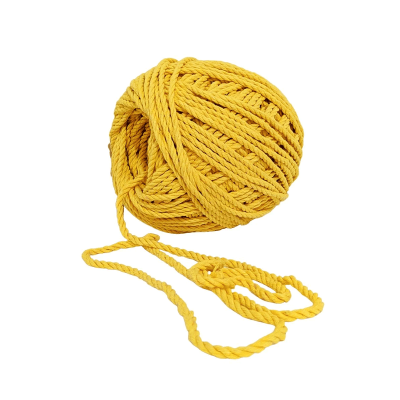 Cordão de Algodão Torcido São Francisco Amarelo 120 metros