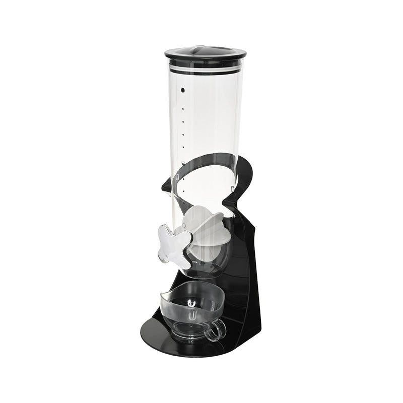Dispenser de Cereais Redondo Base Preta 1,5L Mimo Style