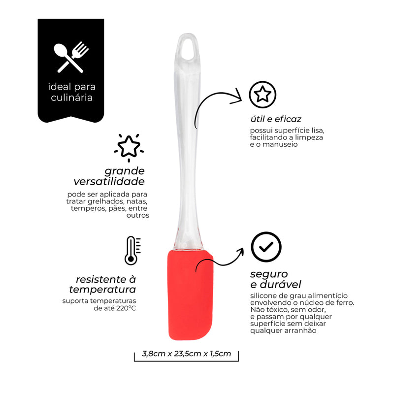Espátula de Silicone com Cabo de Acrílico Mimo Style