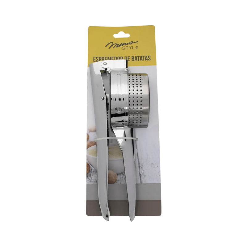 Espremedor Amassador de Batata em Inox Prata Mimo Style