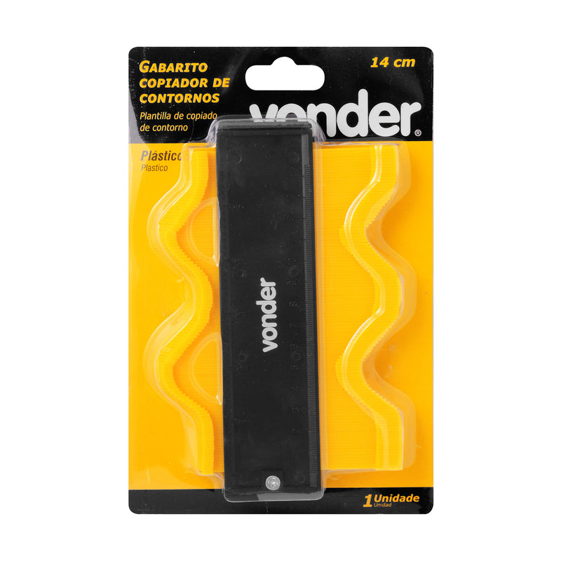 Gabarito copiador de contornos, 14 cm, Vonder