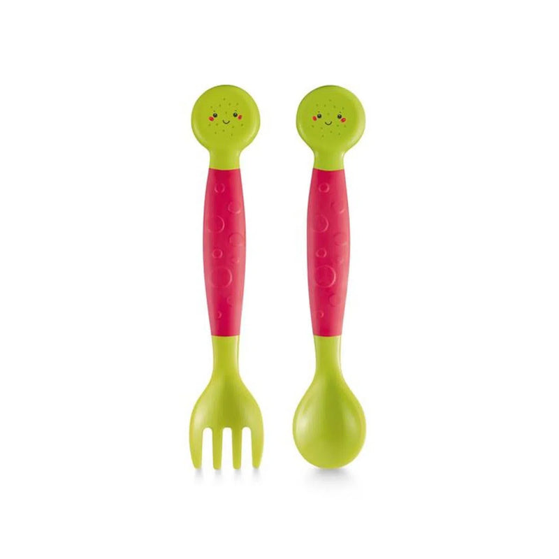 Garfo e Colher Flexíveis Funny Meal Bb1140 - Multikidsbaby