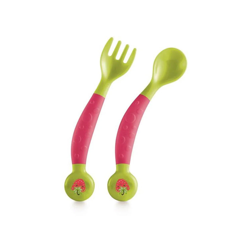 Garfo e Colher Flexíveis Funny Meal Bb1140 - Multikidsbaby