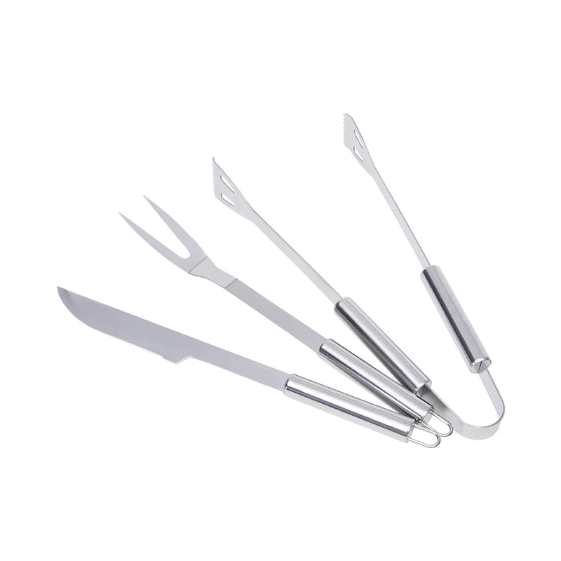 Jogo para Churrasco 3 Peças Aço Inox com Maleta Mimo Style