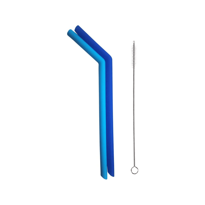 Kit 2 Canudos De Silicone Com Limpador KaBaby