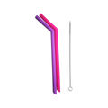 Kit 2 Canudos De Silicone Com Limpador KaBaby