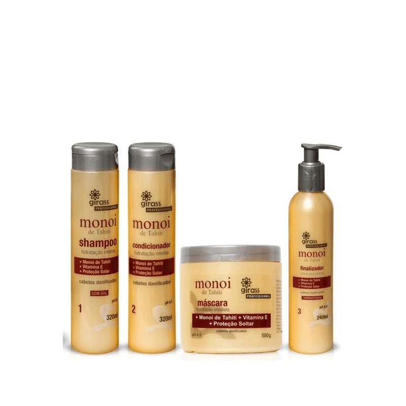 Kit Anti Envelhecimento Cabelo Monoi Girass - 4 passos