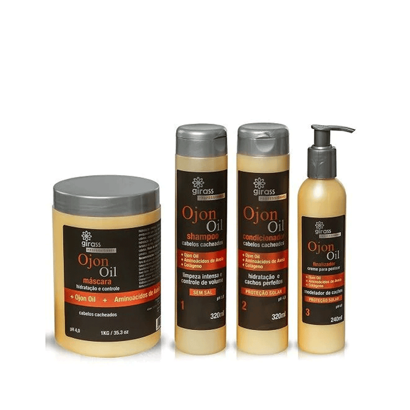 Kit Cacheados Ojon Oil Girass - 4 Passos