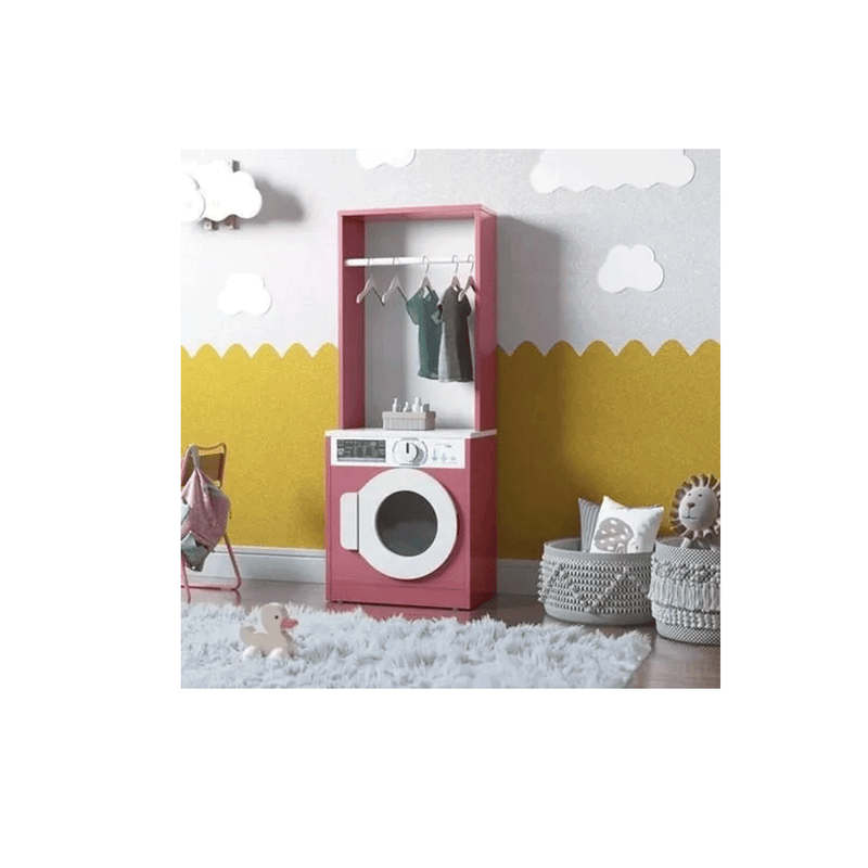 Lavanderia Infantil Diana Maquina De Lavar C/ Cabideiro Mdf