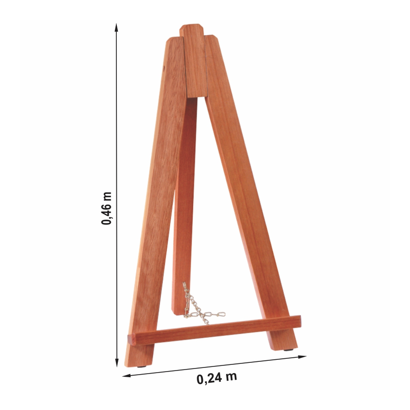 Mini Cavalete Expositor de Mesa p/ telas até 40cm