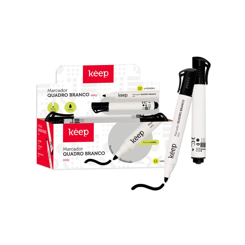 Pincel Marcador de Quadro Branco Easy Caixa c/ 12un - Keep