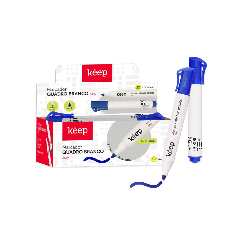 Pincel Marcador de Quadro Branco Easy Caixa c/ 12un - Keep