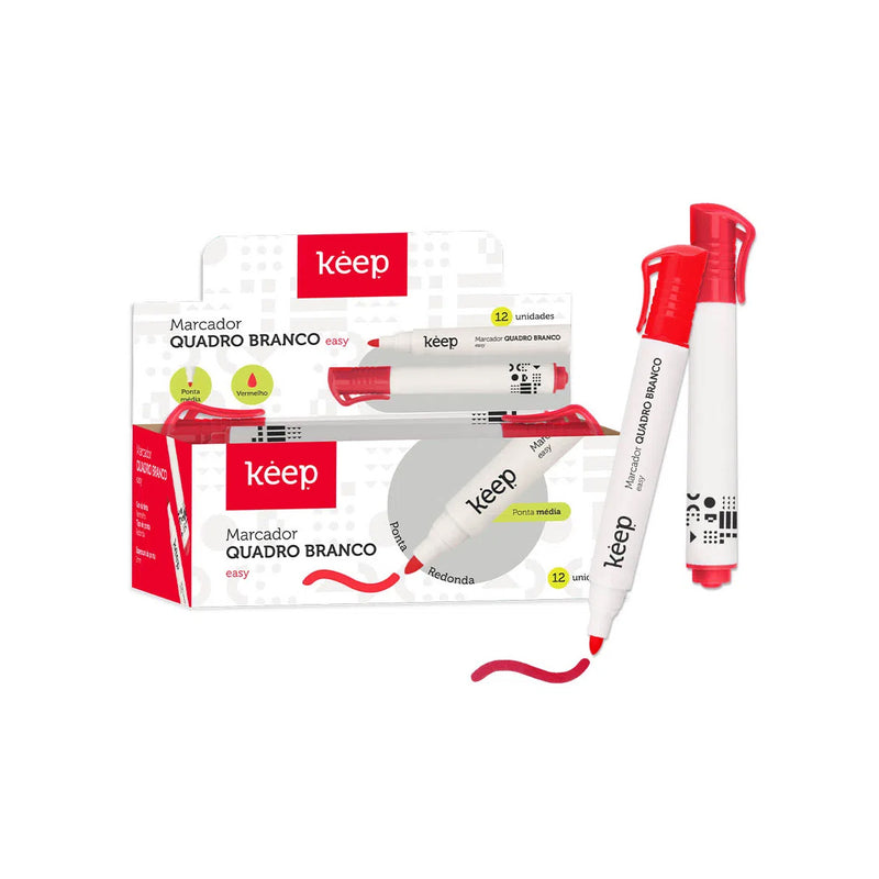 Pincel Marcador de Quadro Branco Easy Caixa c/ 12un - Keep