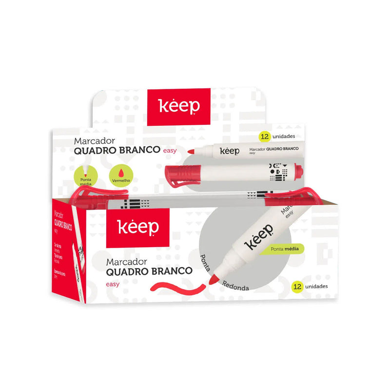 Pincel Marcador de Quadro Branco Easy Caixa c/ 12un - Keep