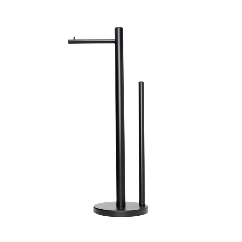 Porta Papel Higiênico De Inox na Cor Preta 52cm Mimo Style