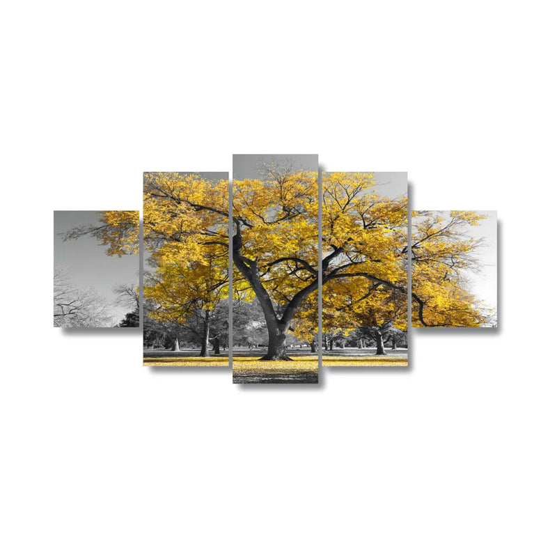Quadros Decorativos Arvore Vida Botânico Sala Quarto Amarelo