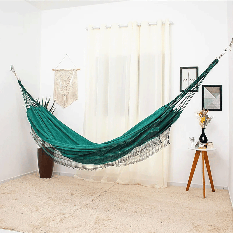Rede de Descanso No Estilo Jeans Na Cor Verde