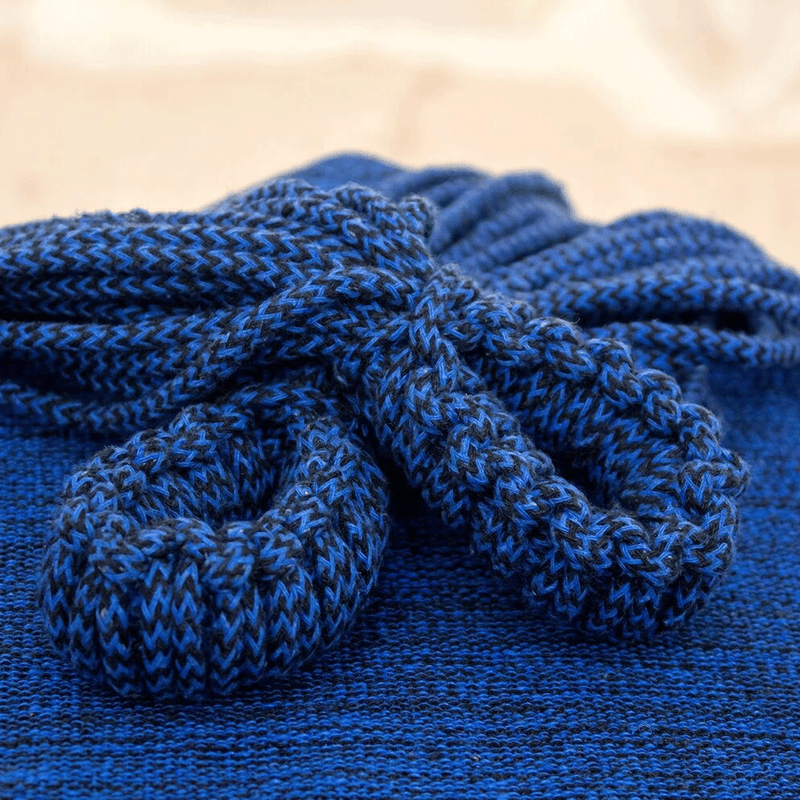 Rede de Descanso No Estilo Jeans Na Cor Azul Com Preto