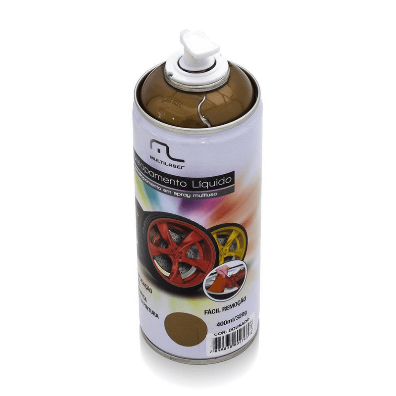 Spray de Envelopamento Líquido 400 ML Dourado Multilaser - AU422