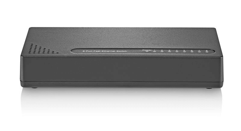 Switch Vlan Fixa 8 Portas Preto Multilaser - RE118