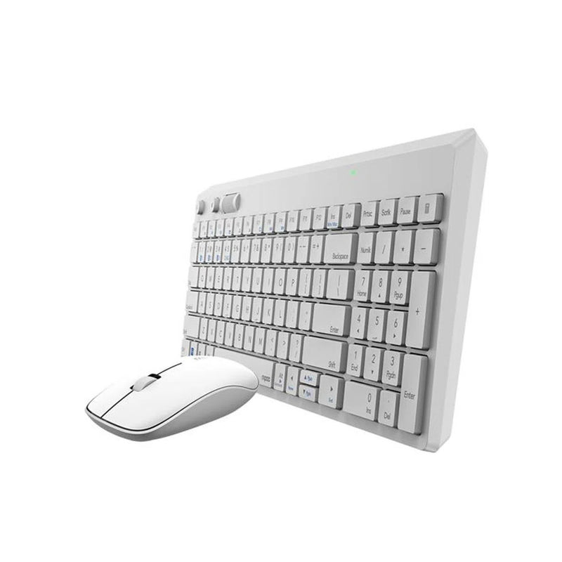 Teclado E Mouse Rapoo Bluetooth + 2.4 Ghz White Garantia 5Anos Com Pilha - 8050T - RA004