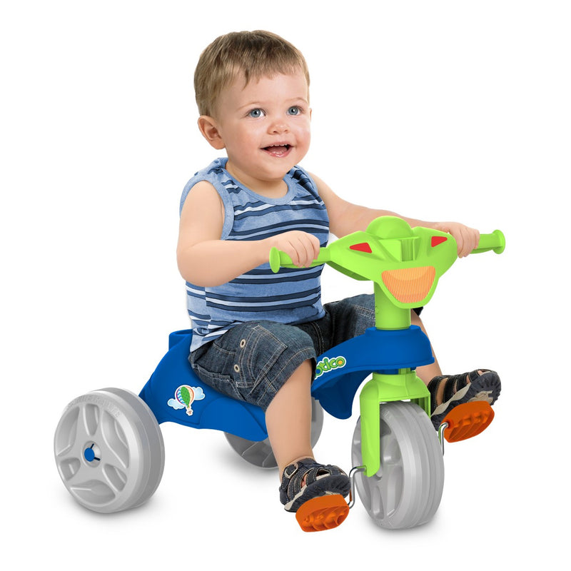 Triciclo Infantil Mototico com Pedal e Empurrador da Bandeirante