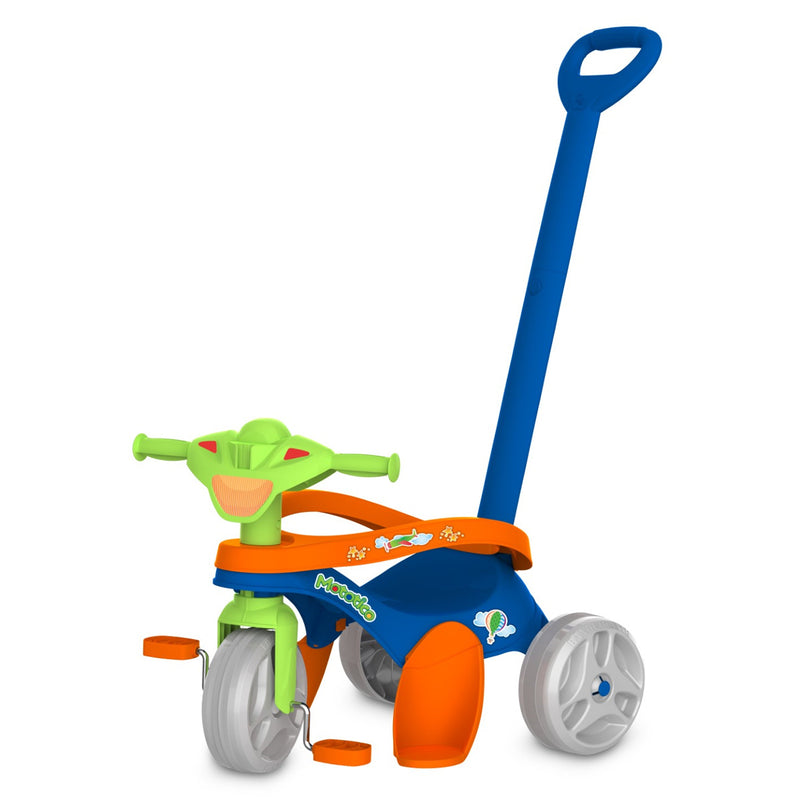 Triciclo Infantil Mototico com Pedal e Empurrador da Bandeirante